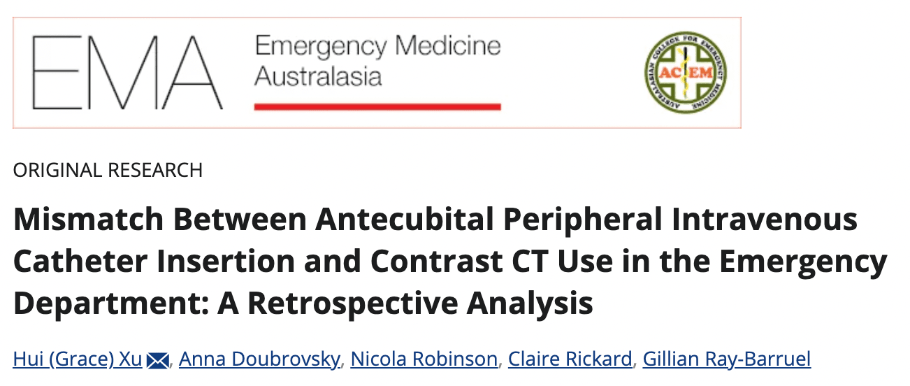 ACF Cannulas in the ED: Many Insertions, Few Need Contrast ACF Cannulas in the ED: Many Insertions, Few Need Contrast
